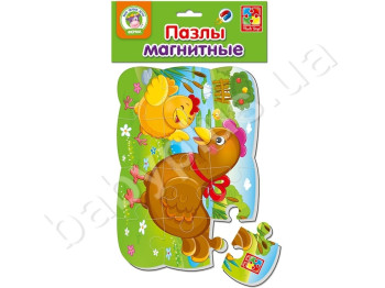 Пазлы на магните А5 Курочка и цыпленок. Vladi Toys VT3205-78. Укр