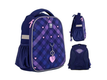 Рюкзак шкільний каркасний Check and Hearts, Kite