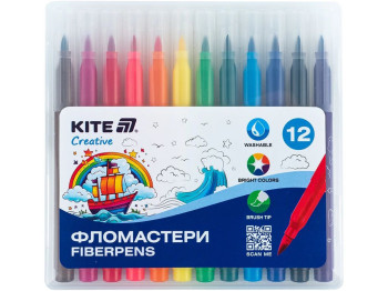 Фломастери-пензлики Creative 12 кольорів, Kite