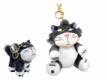 Мягкая игрушка Кот подвеска TJ779, компактный размер, с кольцом, 2 вида (цена за 1шт)