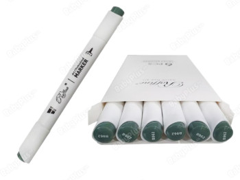Скетч-маркер двусторонний Raffine Chromium Oxide Green. Marco 7800-6CB(B962). Цена за 1 шт.