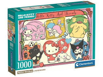 Пазли Колаж Hello Kitty та друзі Clementoni, 1000 елементів