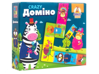 Игра настольная CRAZY Доміно. Vladi Toys VT8055-10