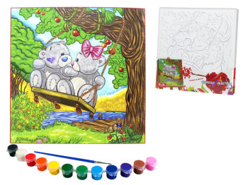 Картина по номерам роспись на холсте Canvas Painting Мишки на качелях, Danko Toys