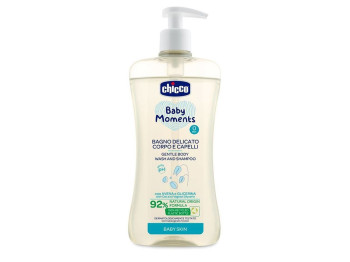 Нежный гель-шампунь для тела и волос Baby Moments 500 мл. Chicco 10594.00