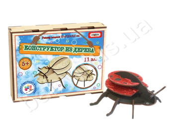 Конструктор деревянный Божья коровка, Strateg