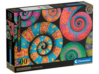Пазли 500 елементів, "Кольоровий бум", Закручені хвости, Clementoni 35529