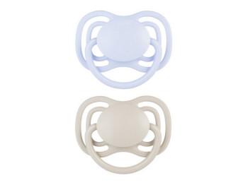 Пустышка силиконовая симметричная Dental Air 2 шт, 6-18 мес, 23/226_blu, Canpol Babies