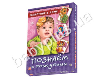 Набор игр Познаем с рождения, Животные в доме, Ранок