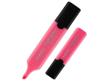 Маркер клиновидный розовый Highlighter. Axent 2531-10-A