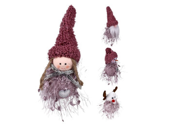 Фигурка-подвеска новогодняя Santa&Co 8см, M48075-1