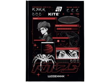 Щоденник шкільний Kite Red Anime K26-262-8, тверда обкладинка