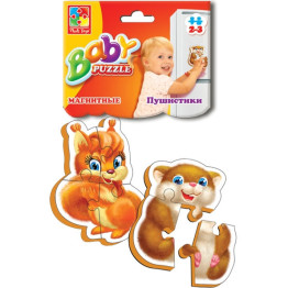 Магнітні бебі пазли Пушистіки, Vladi Toys