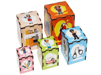 Кубики-пірамідки Професії 8,5х8,5 см, Ubumblebees