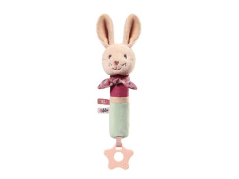 Игрушка с пищалкой и прорезывателем Кролик Каро 30х7 см, Babyono 1682