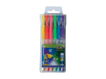 Набір гелевих ручок неонових кольорів, 6 шт