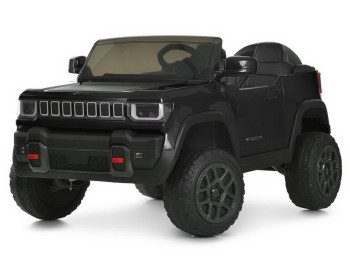 Електромобіль двомісний JJ2500EBLR-2(24V), 141 см, 4x25W, EVA колеса, чорний, Bambi Racer