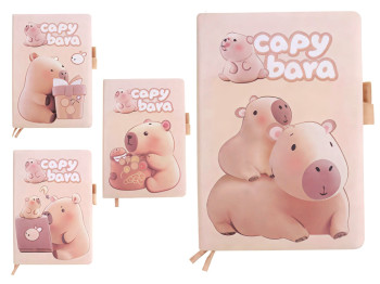 Блокнот C6 80 листов Milky Capi, 11×16 см, твердый переплет, микс видов (цена за 1шт)