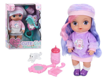 Пупс интерактивный YL2530L-AB 30 см, пьющий и писающий, с аксессуарами, Limo Toy
