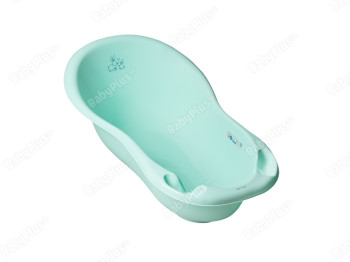 Ванночка LUX Зайчики со сливом и термометром Мятная 102 см. Tega Baby KR-005-105
