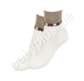 Шкарпетки, розмір 14-16, зимові молочні. Усередині махра. ТМ Duna
