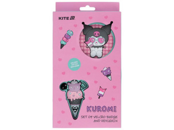 Набір бейдж на липучці та підвіска, 2 штуки, Kuromi, Kite