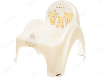 Горшок - стульчик Мишки белая жемчужина. Tega Baby MS-012-118