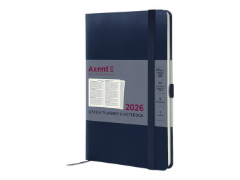Ежедневник Partner Strong 2026 Axent 8505-26-02-A, 125×195 мм, синий