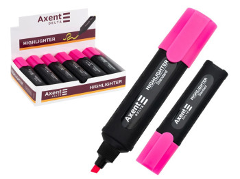 Маркер текстовый клиновидный Axent Delta Highlighter Standard D2505-10, розовый