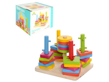 Деревянная игрушка Пирамидка-ключ. Tree Toys MD 0061. 25 элементов