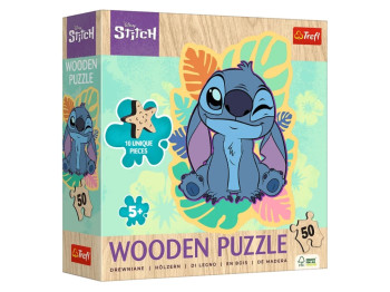 Пазл деревянный Trefl Wooden Lilo and Stitch Счастливый Стич, 50 элементов