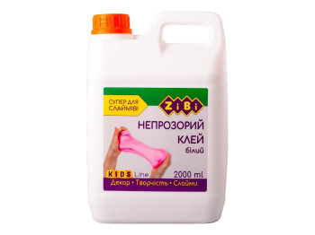Клей жидкий PVA белый 2000 мл, для слаймов и творчества, ZiBi
