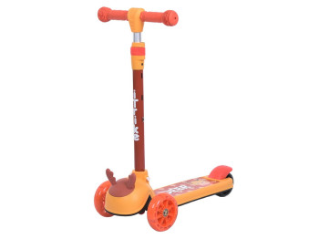 Детский трехколесный самокат iTrike JR3-160-Deer металл+пластик, ПУ-колеса, свет