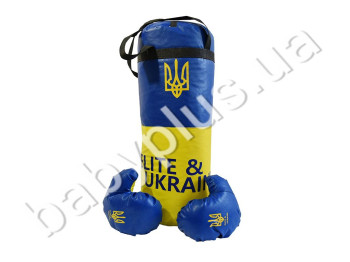 Боксерский набор Украинская символика большой груша и перчатки, 4 цвета (размер груши h53 d20)