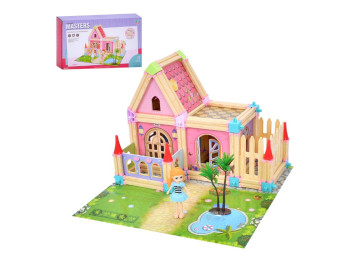 Дом для кукол WF251-2 с фигурками, 24 см, 77 деталей, BabyToys