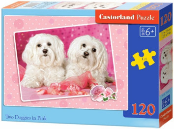 Пазли Два цуценя, 120 елементів, Castorland