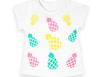 Футболка дитяча для дівчинки Fruits FT-22-2/1 біла, Зріст 68 білий, Gabbi