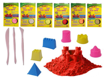 Песок для моделирования с формами, 400 г, для лепки и игры, Danko Toys
