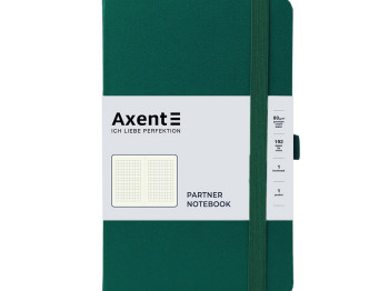 Книга записна у клітинку зелена Partner A5-. 96 аркушів. Axent 8201-61-A
