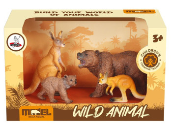 Игровой набор фигурок диких животных XTY-761, 10 см, 4 шт, MEGA ANIMAL