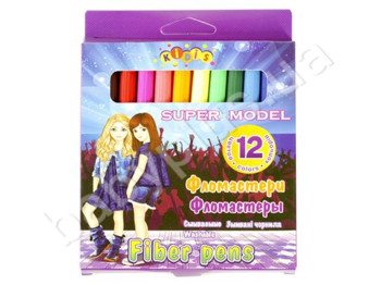 Набор фломастеров 12 цветов, SUPER MODEL, KIDIS 13316