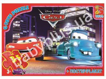 Пазли картонні 35 ел, Тачки, G-Toys