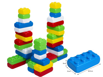 Конструктор большие блоки Mega Brick Bamsic №2, 25,5 см, большие детали, BAMSIC