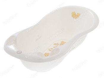 Ванночка LUX Мишки со сливом и термометром Белая жемчужина 102 см. Tega Baby MS-005ODPLYW-118