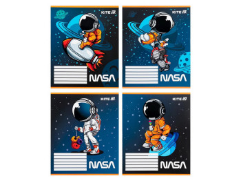 Зошит у косу лінію на 12 аркушів, NASA (ціна за 1шт)