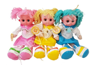 Мягкая игрушка. Кукла в сережках 37 см., (музыкальный)