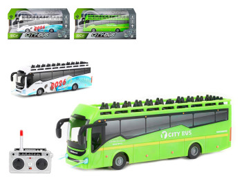 Радиоуправляемый двухэтажный автобус City Bus со светом, 17 см, микс цветов