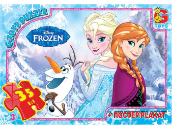 Пазлы картонные Frozen. 35 элементов. G-Toys FR050