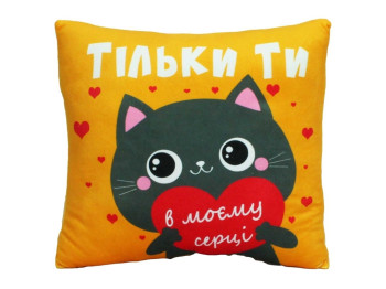 Подушка с принтом №2, Поздравительная 4, Размер 32x32x10см, Копиця