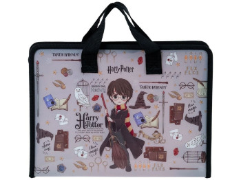 Папка-портфель пластиковий на блискавці Harry Potter А4, Kite